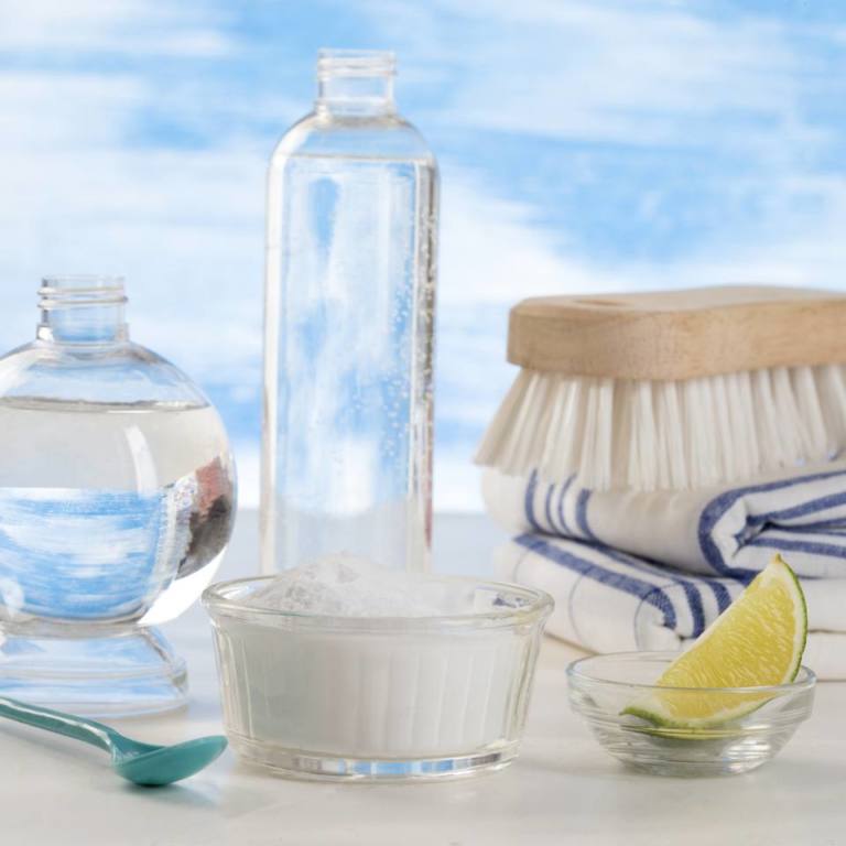 Detergeant biologique,   vinaigre blanc, citron et  bicarbonate desengrasar-los-muebles